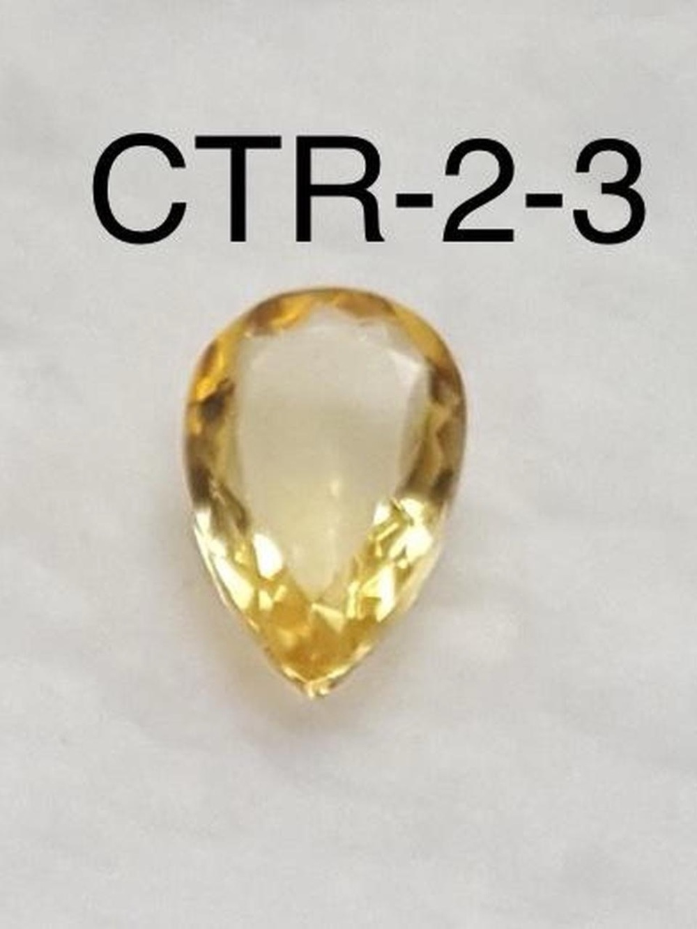 Citrine Facetted Pear Shape Semi-Precious Gemstone-CTR-2-3/STK-119